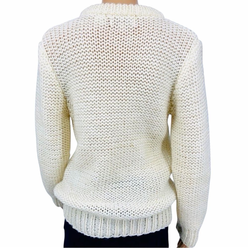 Vintage Rive Droite Collection White Embroidery Sweater Size M Made in Korea - Picture 5 of 11